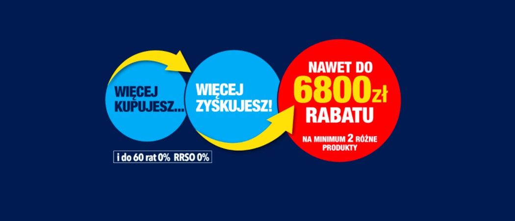 Promocja WIĘCEJ KUPUJESZ, WIĘCEJ ZYSKUJESZ w RTV EURO AGD - kup wybrane RTV nawet do 6800 zł taniej!