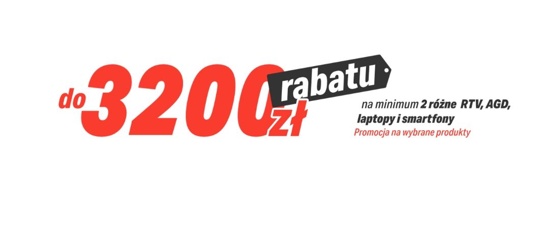 Kup wybrane sprzęty i odbierz nawet do 3200 zł rabatu w promocji RTV EURO AGD!