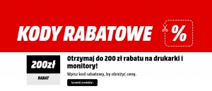 Promocja na drukarki i monitory w Media Markt