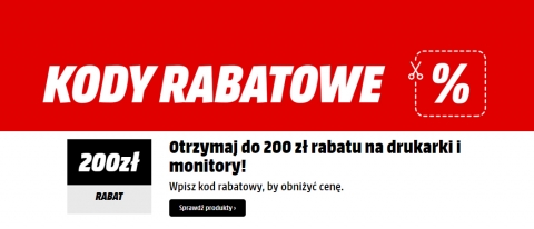 Promocja na drukarki i monitory w Media Markt
