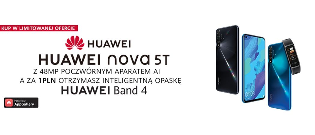 Promocja HUAWEI w RTV EURO AGD - kup promocyjny smartfon i odbierz opaskę Band 4 za 1 zł!