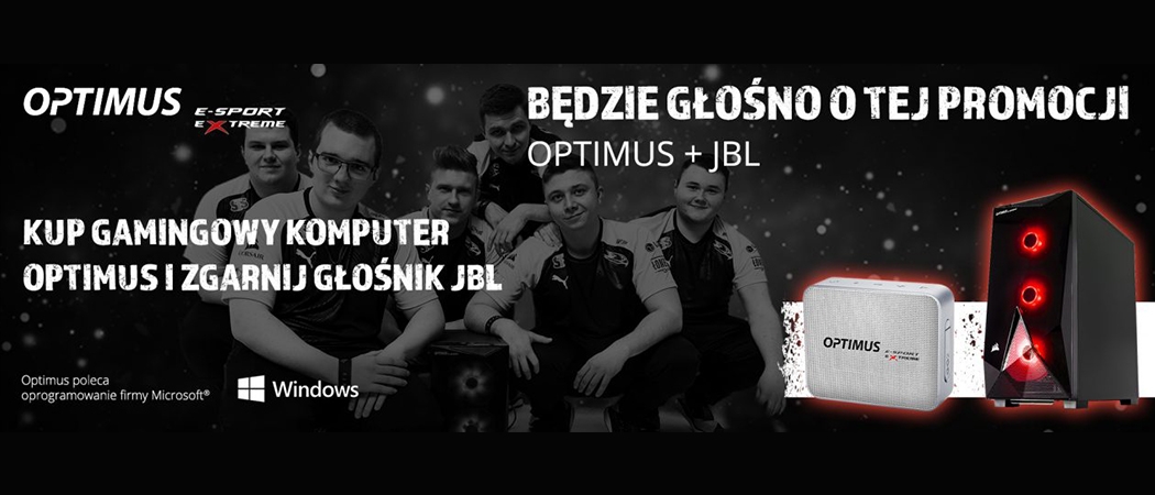 Kup promocyjny komputer OPTIMUS i odbierz głośnik mobilny JBL w prezencie!