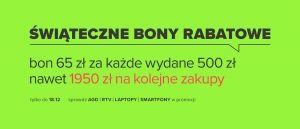 Promocja "Świąteczne bony rabatowe" w NEONET