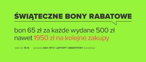 Promocja "Świąteczne bony rabatowe" w NEONET