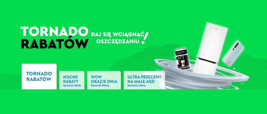 Promocja TORNADO RABAT&Oacute;W w Ole Ole - kup jeszcze taniej promocyjne RTV!