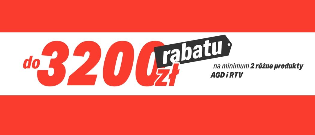 Kup wybrane sprzęty i zyskaj do 3200 zł rabatu w promocji RTV EURO AGD!