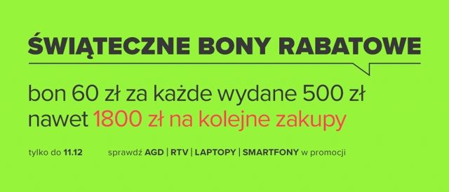 Promocja "Świąteczne bony rabatowe" w NEONET