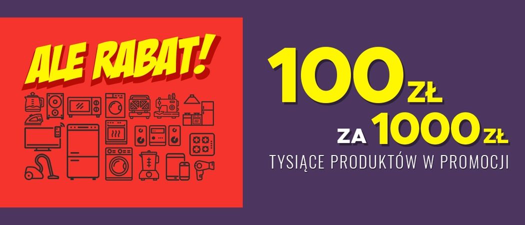 Promocja 100 ZŁ ZA 1000 ZŁ w Neo24 - kup wybrane RTV taniej z kodem rabatowym!