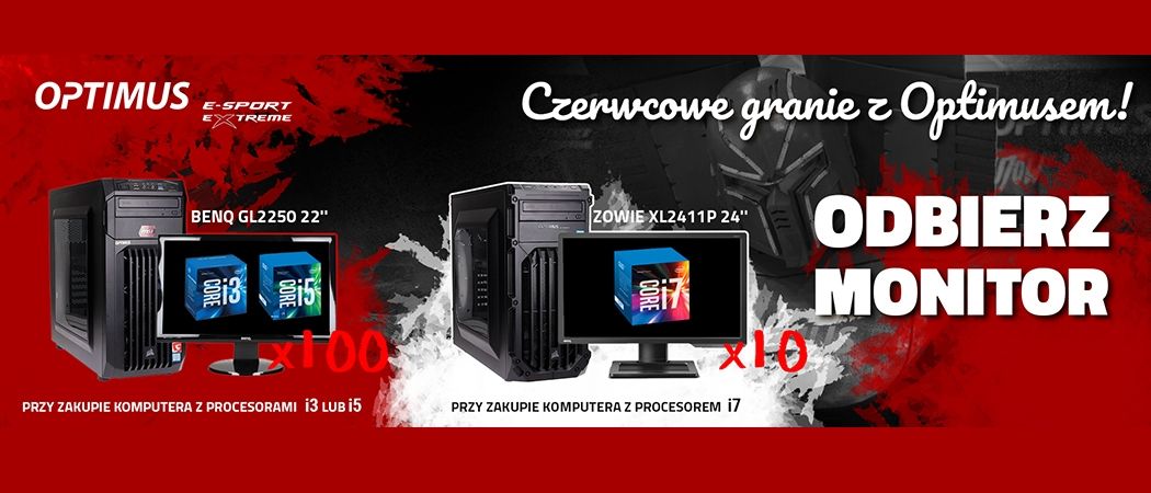 Czerwcowe granie z Optimusem- kup komputer i odbierz monitor gratis!