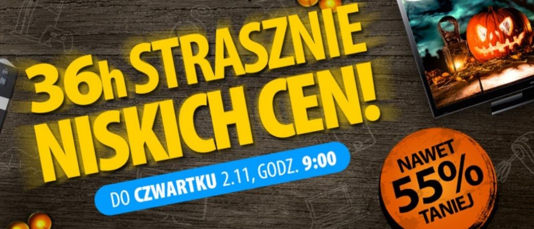 Do 55% zniżki na telewizor, laptop lub RTV w Media Expert na Halloween!