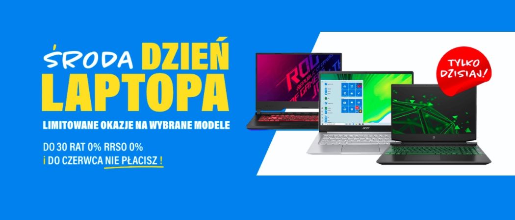 Promocja ŚRODA DZIEŃ LAPTOPA w RTV EURO AGD - kup jeszcze taniej promocyjny laptop!