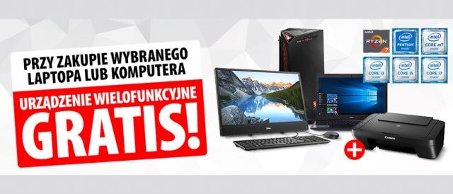 Promocja na komputery i laptopy z prezentem w Media Expert