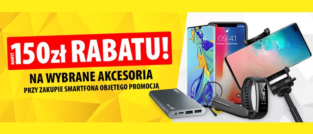 Nawet 150 zł rabatu na wybrane akcesoria przy zakupie promocyjnego smartfona w promocji Media Expert!