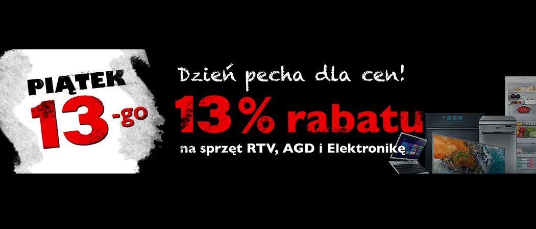 Promocja w sklepach RTV EURO AGD - tylko dzisiaj 13% rabatu na RTV!