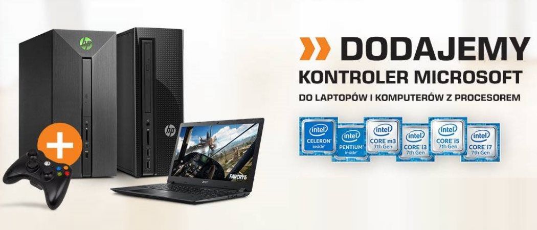 Promocja na laptopy i komputery z procesorem Intel w Saturn - kontroler XBOX/PC gratis!